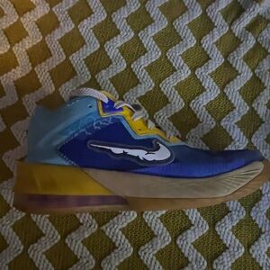 Nike Blue and Yellow Men's Shoes